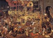 BRUEGEL, Pieter the Elder The fright between Carnival and Lent oil painting reproduction